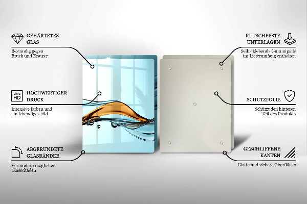 Worktop protector Water on a blue background