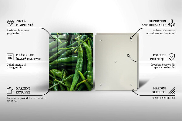 Chopping board Pods peas