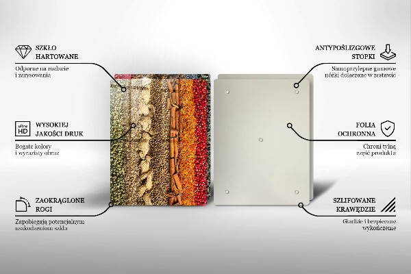 Chopping board Colorful spices