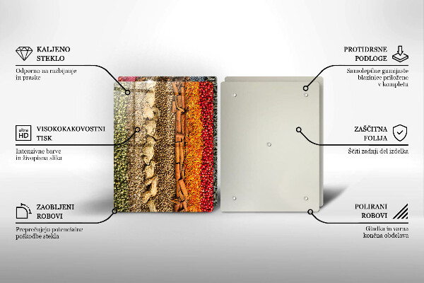 Chopping board Colorful spices