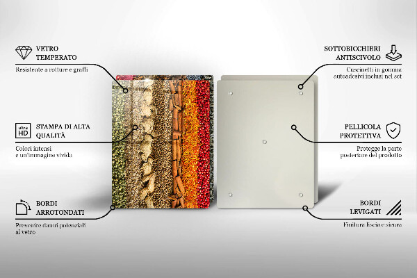 Chopping board Colorful spices