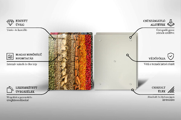 Chopping board Colorful spices