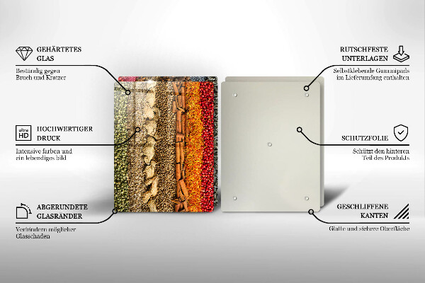 Chopping board Colorful spices