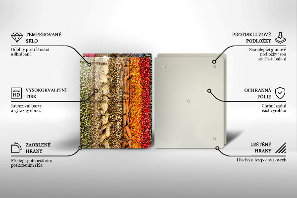 Chopping board Colorful spices