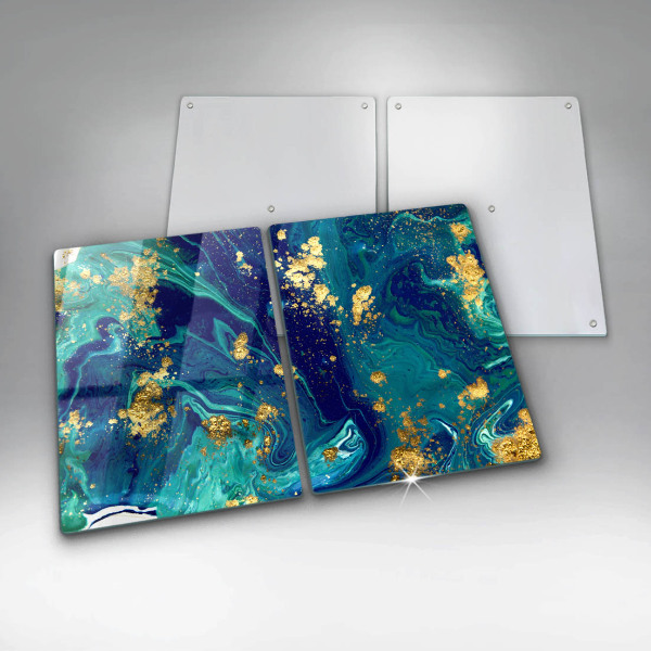Chopping board Abstraction with gold