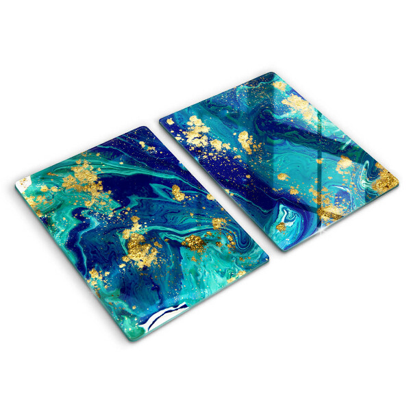 Chopping board Abstraction with gold