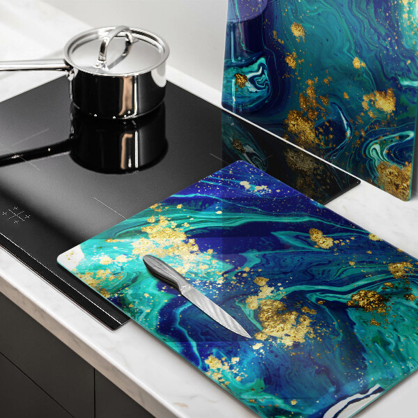 Chopping board Abstraction with gold
