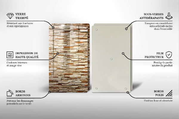 Chopping board Decorative texture stones