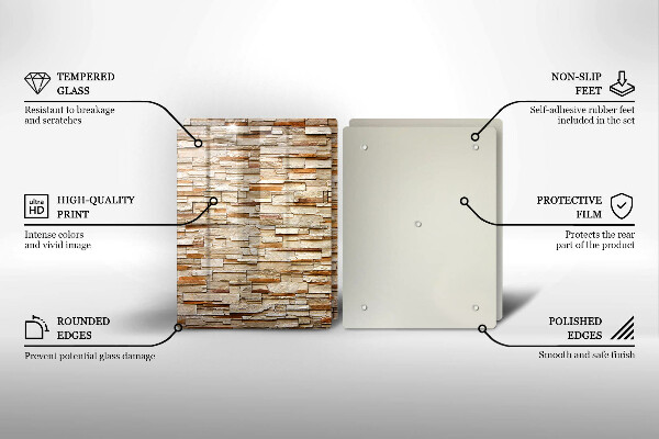 Chopping board Decorative texture stones