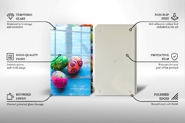 Chopping board Easter eggs