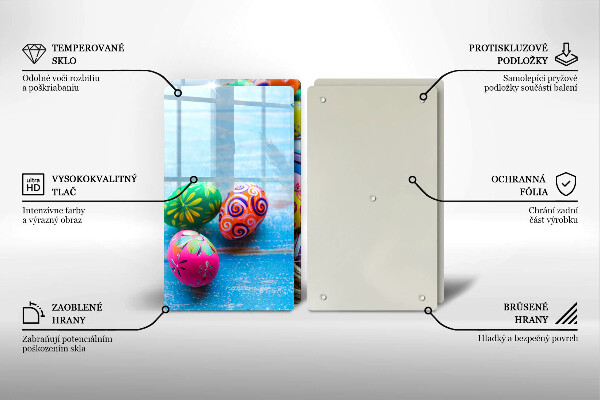 Chopping board Easter eggs