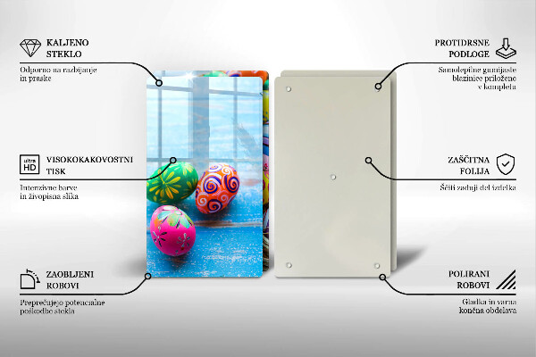 Chopping board Easter eggs