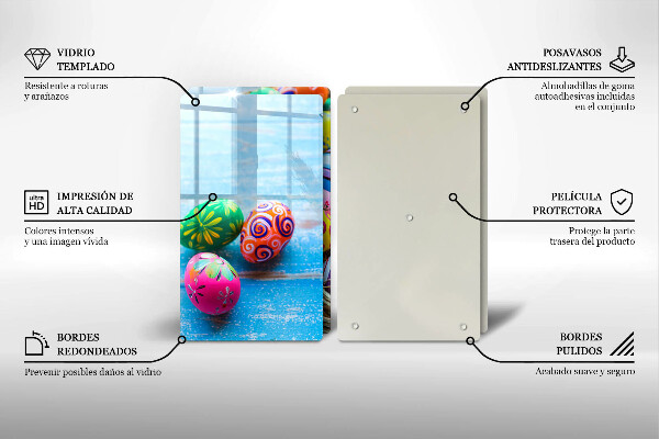 Chopping board Easter eggs