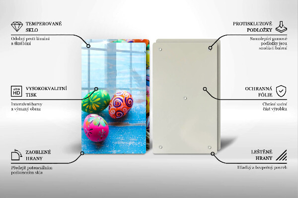 Chopping board Easter eggs