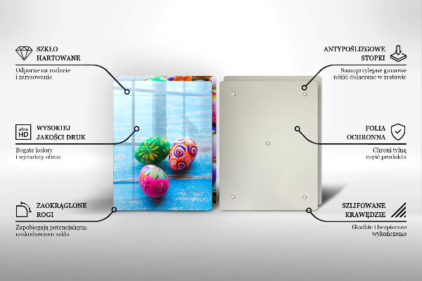 Chopping board Easter eggs