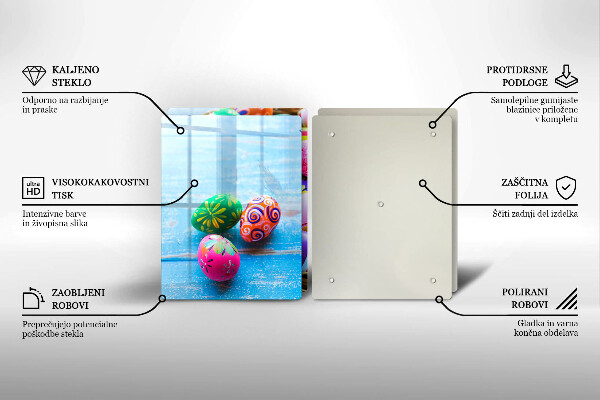 Chopping board Easter eggs