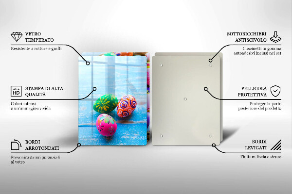 Chopping board Easter eggs