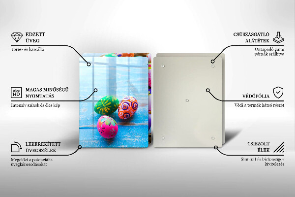 Chopping board Easter eggs