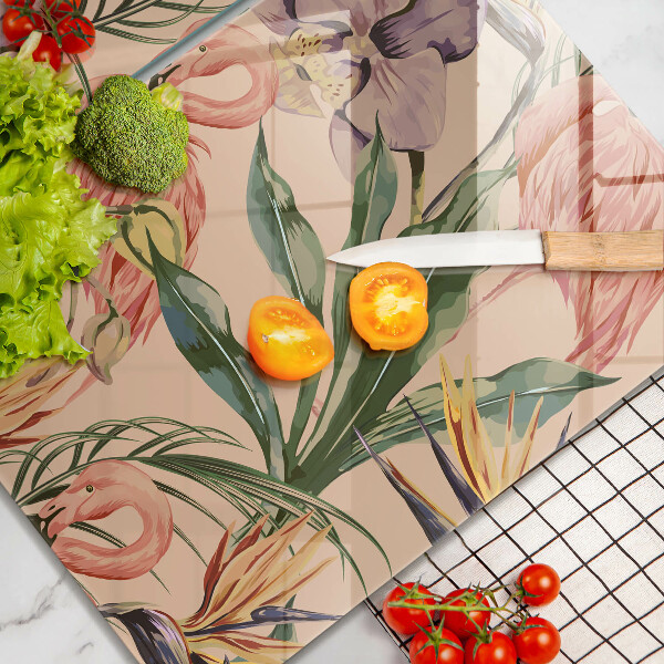 Chopping board Flaminga illustration