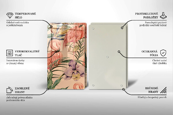 Chopping board Flaminga illustration