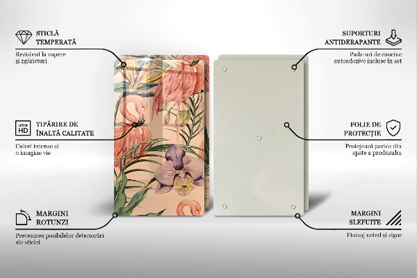 Chopping board Flaminga illustration