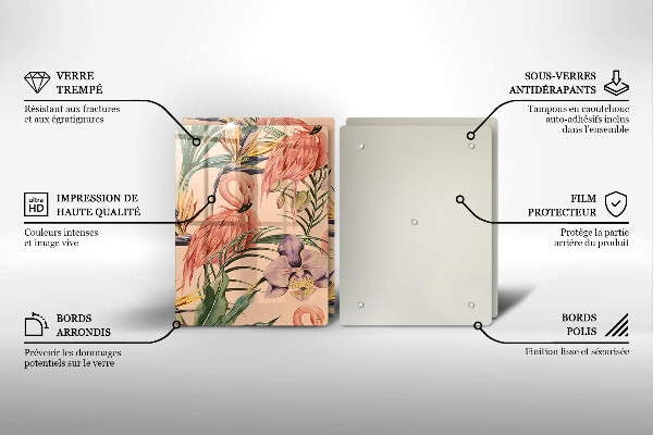 Chopping board Flaminga illustration