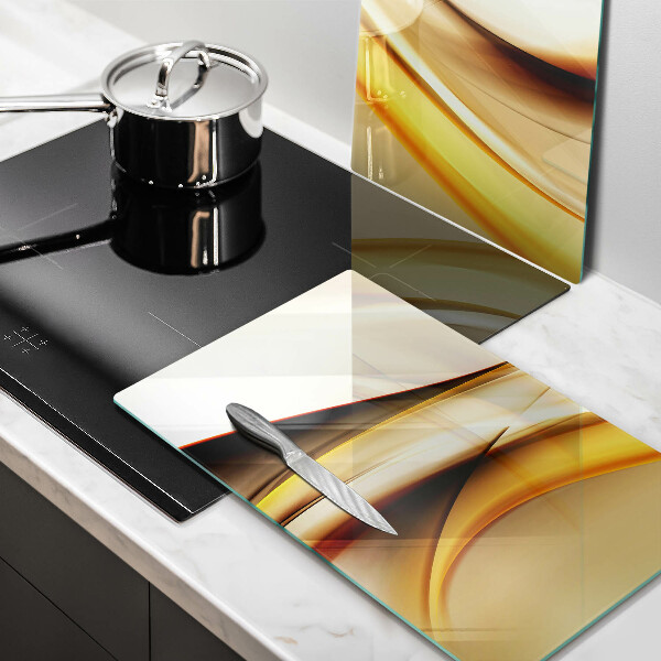 Chopping board Abstraction smoke lines