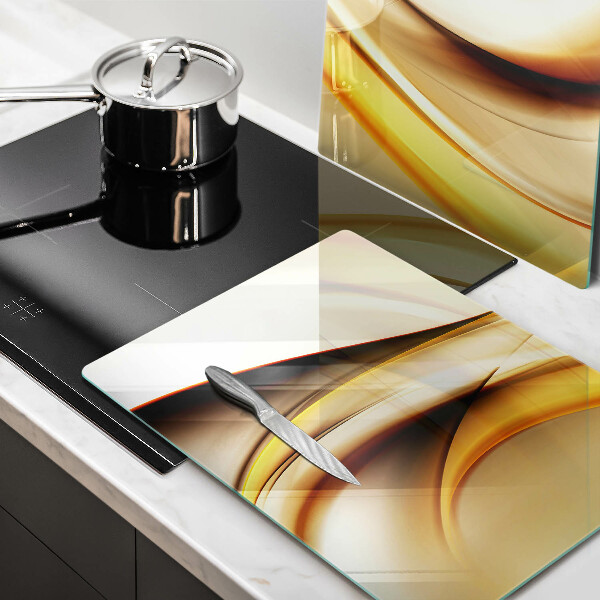 Chopping board Abstraction smoke lines