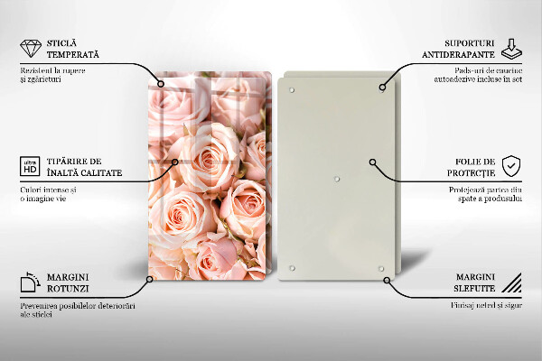 Chopping board A delicate bouquet of roses
