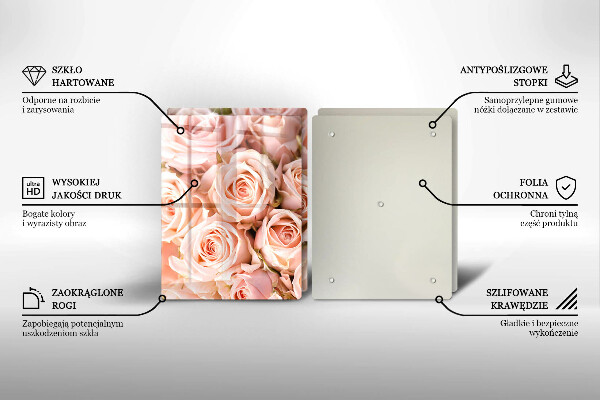 Chopping board A delicate bouquet of roses