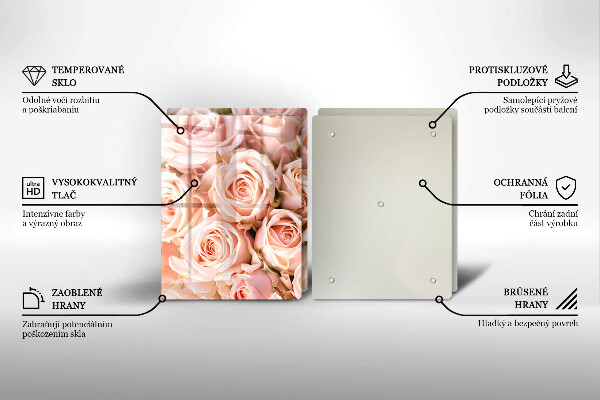 Chopping board A delicate bouquet of roses