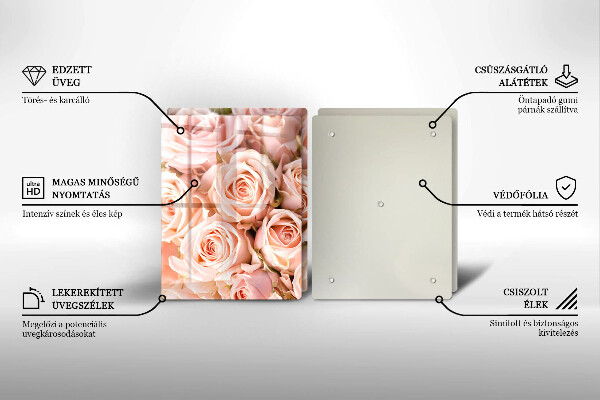 Chopping board A delicate bouquet of roses