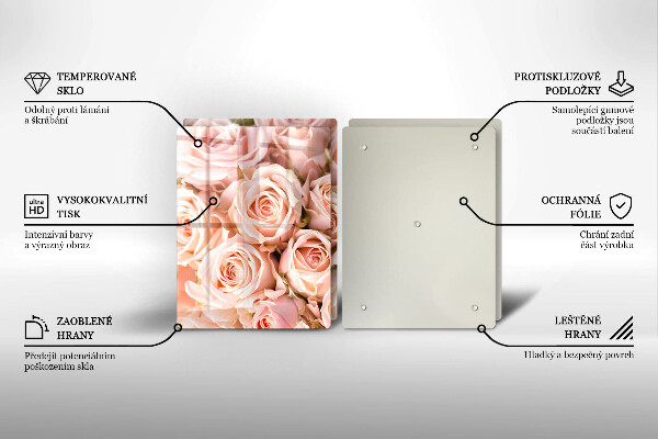 Chopping board A delicate bouquet of roses