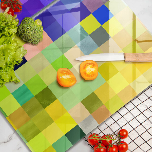 Chopping board Colorful squares pixels