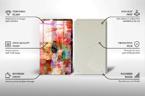 Chopping board Paint abstraction