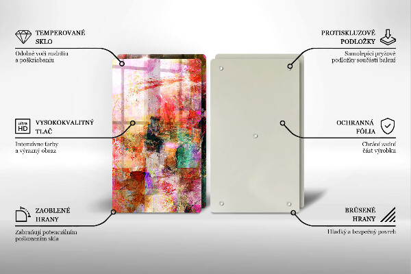 Chopping board Paint abstraction