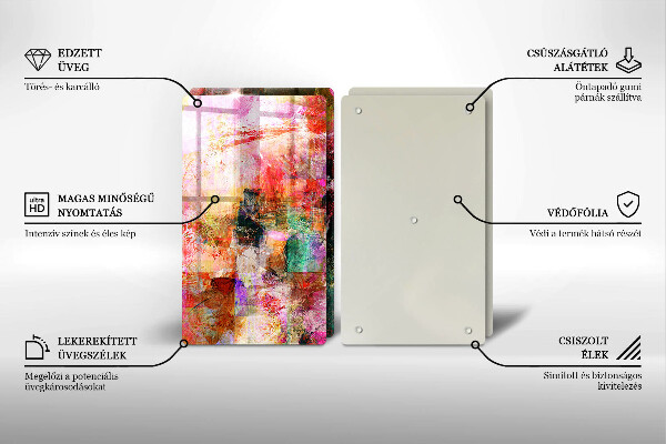 Chopping board Paint abstraction