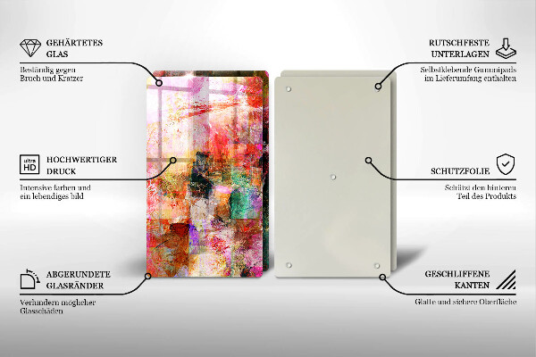 Chopping board Paint abstraction