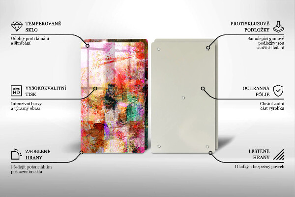 Chopping board Paint abstraction