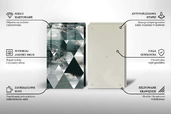 Chopping board Triangles and water