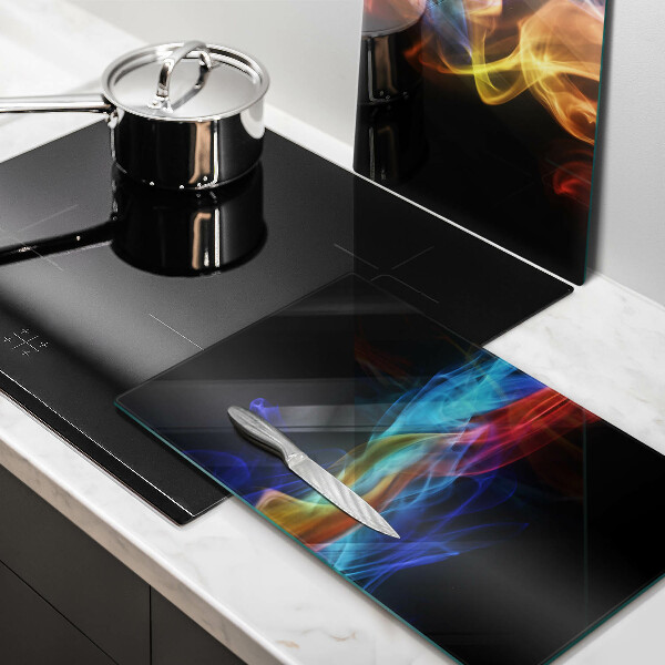 Chopping board Colorful smoke