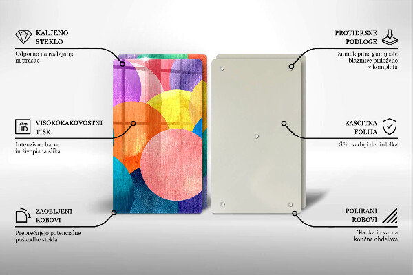 Chopping board Colorful wheels