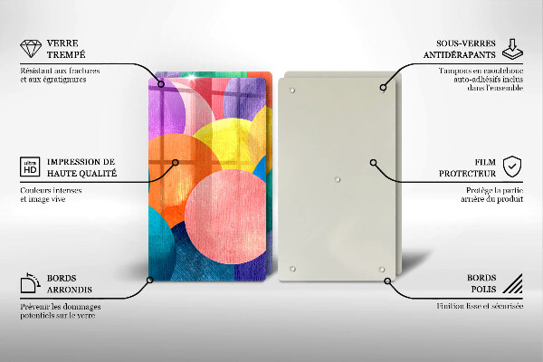 Chopping board Colorful wheels