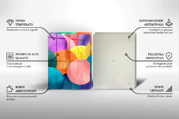 Chopping board Colorful wheels