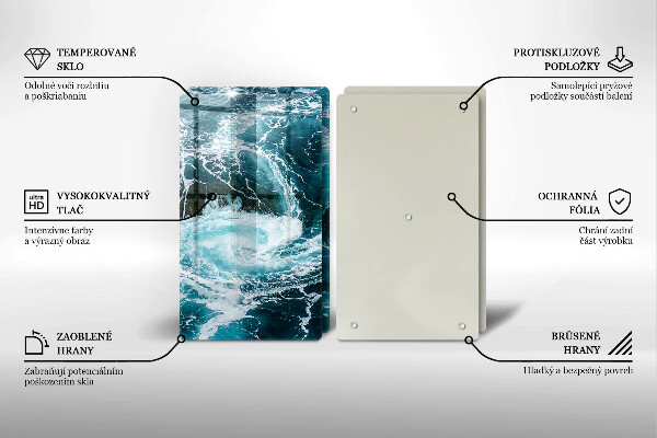 Chopping board Foamed water waves