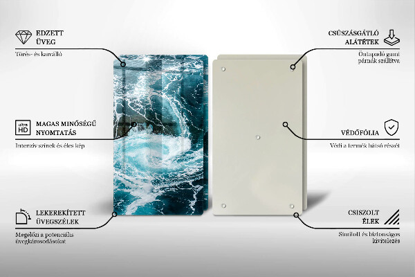 Chopping board Foamed water waves