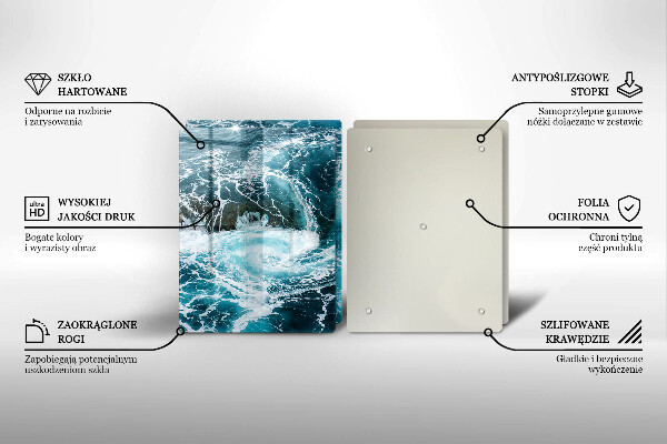 Chopping board Foamed water waves