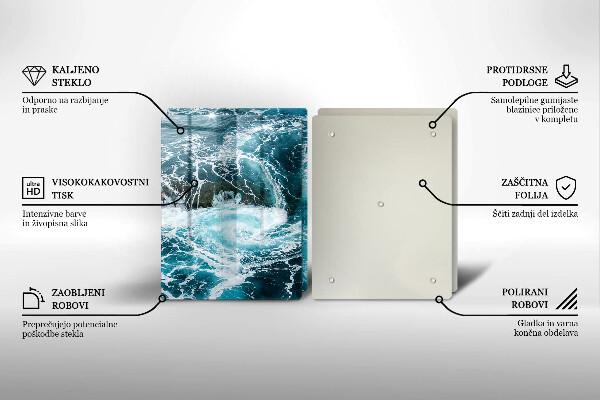 Chopping board Foamed water waves