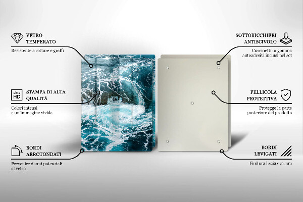 Chopping board Foamed water waves