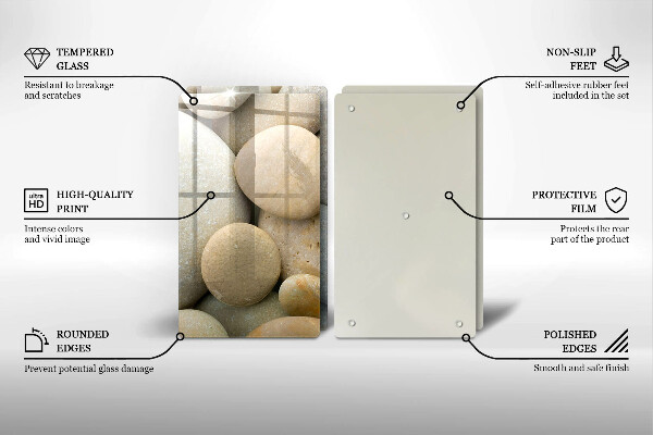 Chopping board Oval stone pattern